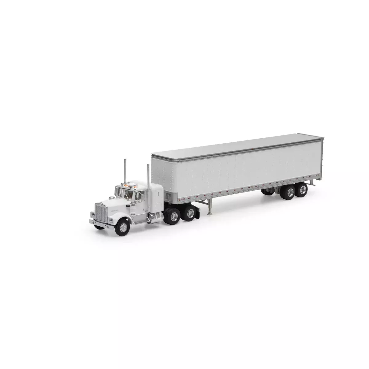 Athearn 41087 HO Scale Kenworth Tractor with 45' Smooth Side Trailer White