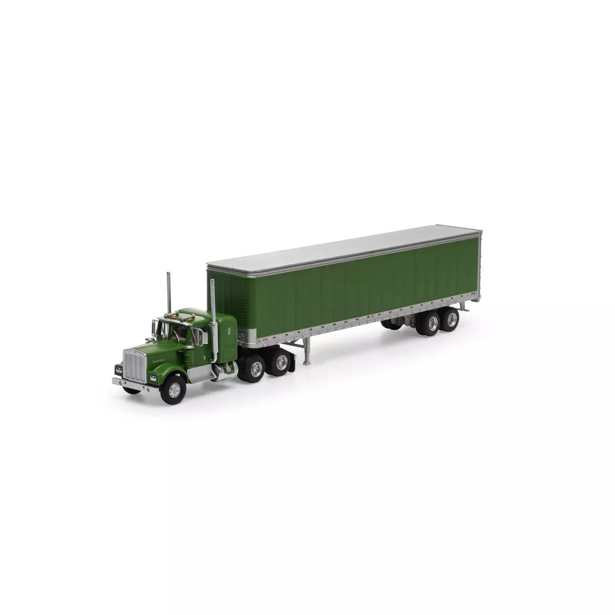 Athearn 41088 HO Scale Kenworth Tractor with 45' Smooth Side Trailer Green