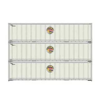 Athearn 63388 HO Scale 40' Smoooth Side Container American Mail Line AML 3 Pack #2