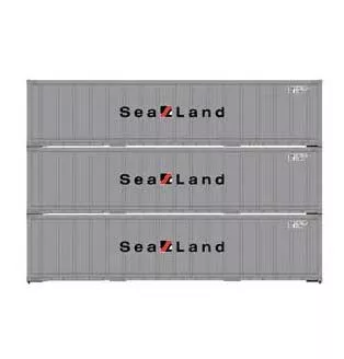 Athearn 63391 HO Scale 40' Smooth Side Container Sealand SEAU 3 Pack #1