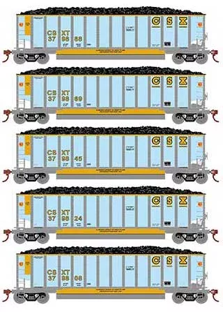 Athearn 81602 HO Scale BethGon Coalporter CSX 5 Pack #2