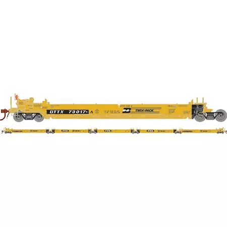 Athearn 98918 HO Scale Maxi I 5 Unit Well Car Trailer Train / Burlington Northern DTTX 73017