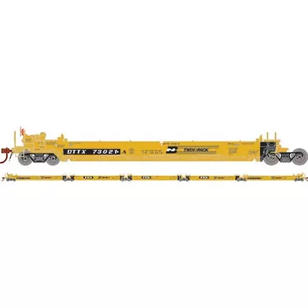 Athearn 98919 HO Scale Maxi I 5 Unit Well Car Trailer Train / Burlington Northern DTTX 73021