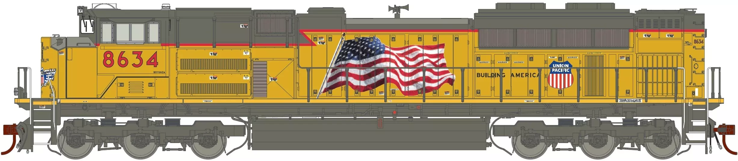 Athearn Genesis G68584 HOScale SD70ACe Union Pacific UP 8669 - DCC USED