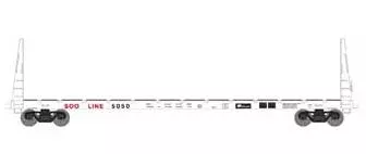 Athearn HO 90549 60' Bulkhead Flatcar SOO Line 5050