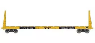 Athearn HO 90555 60' Bulkhead Flatcar Trailer Train TT 90523