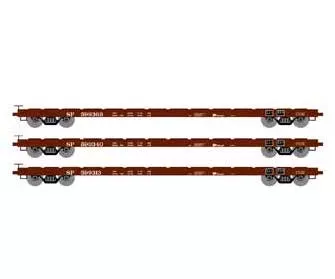 Athearn HO Scale 97089 60' Flatcar Southern Pacific SP 3 Pack