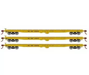 Athearn HO Scale 98085 60' Flatcar Frisco SLSF 3 Pack