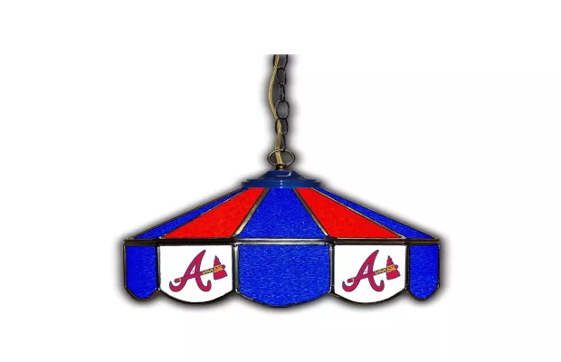 Atlanta Braves 14 Inch Stained Glass Pub Light For Sale – Game Room Gorilla