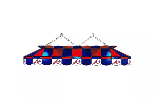 Atlanta Braves 40 Inch Stained Glass Pool Table Lamp For Sale – Game Room Gorilla