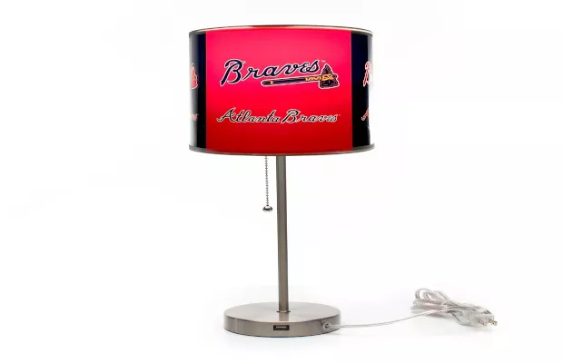 Atlanta Braves Chrome Lamp For Sale – Game Room Gorilla