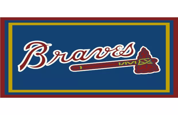 Atlanta Braves Spirit Rug - Multiple Sizes For Sale – Game Room Gorilla