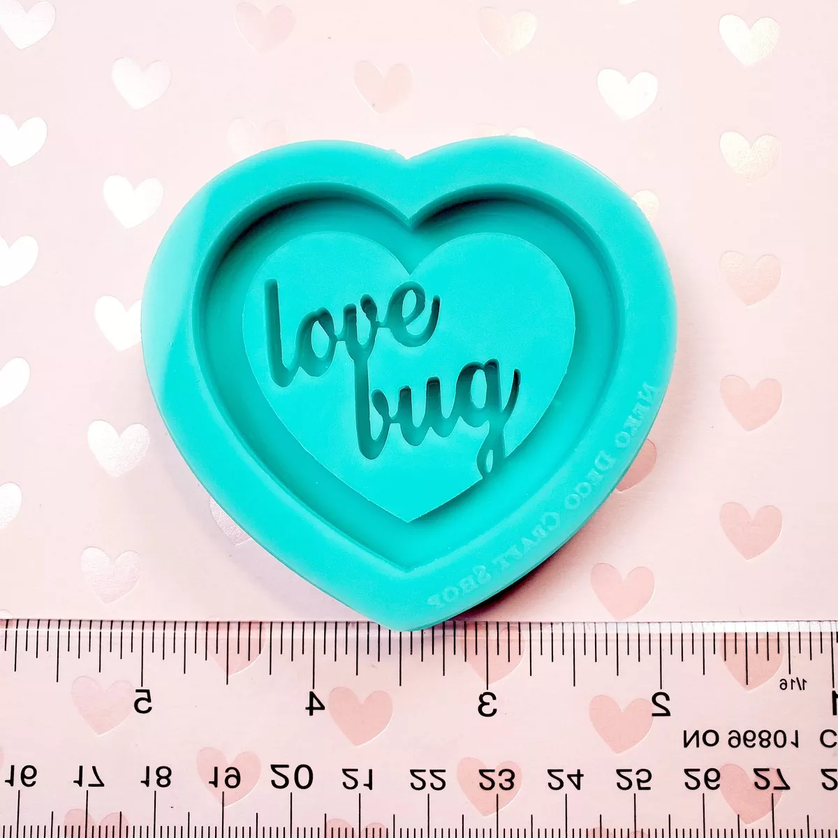 (B-GRADE) Conversation Heart Love Bug Shaker Silicone Mold