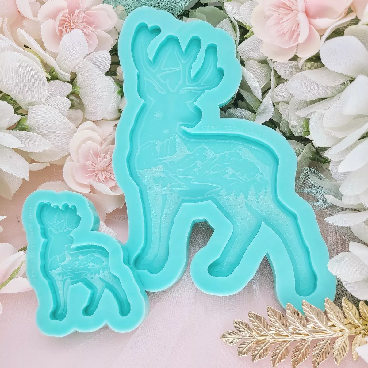 (B-GRADE) Winter Deer Silicone Mold