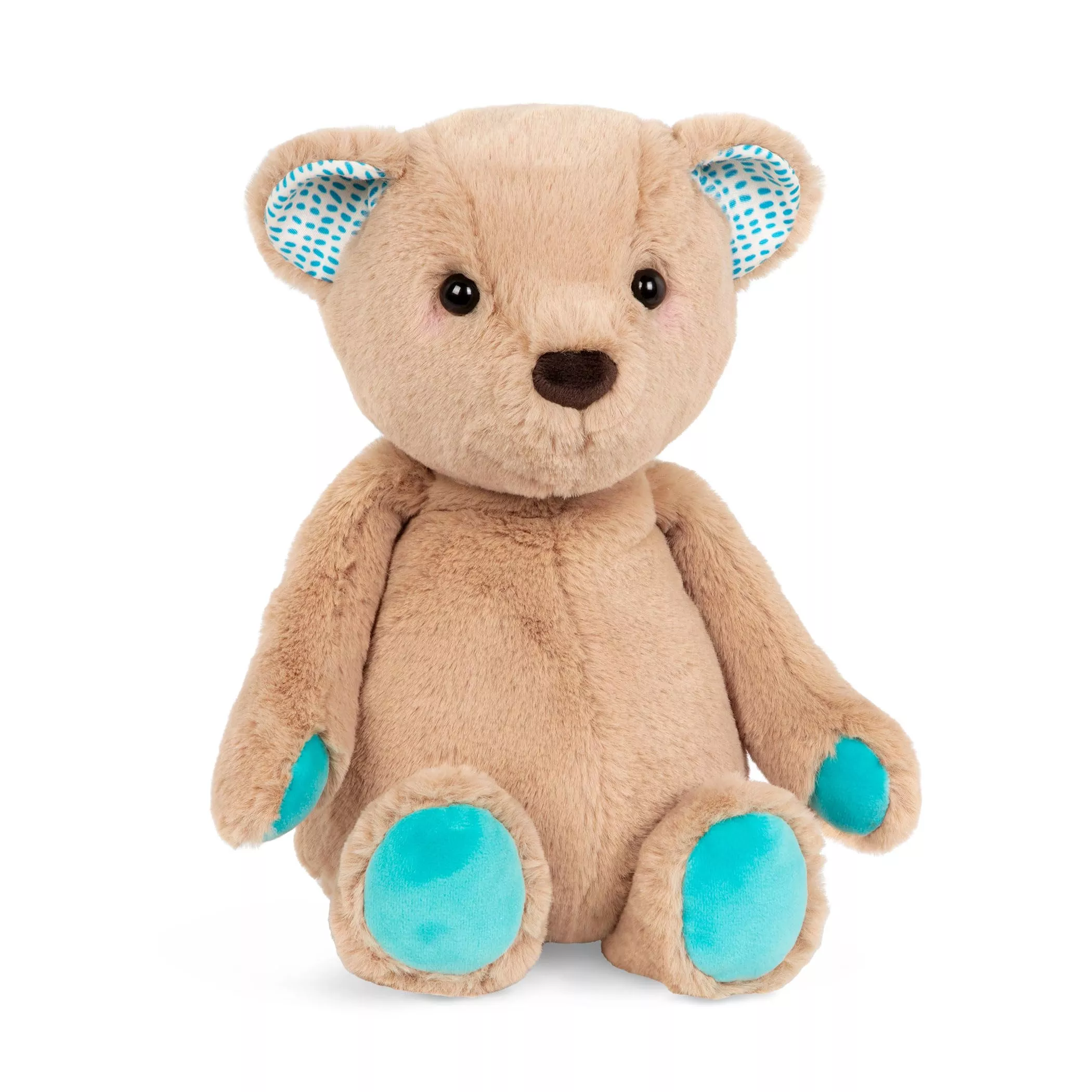 B. toys Cara-Mellow Bear Plush Toy 12" Multi Color Soft Cuddly Teddy