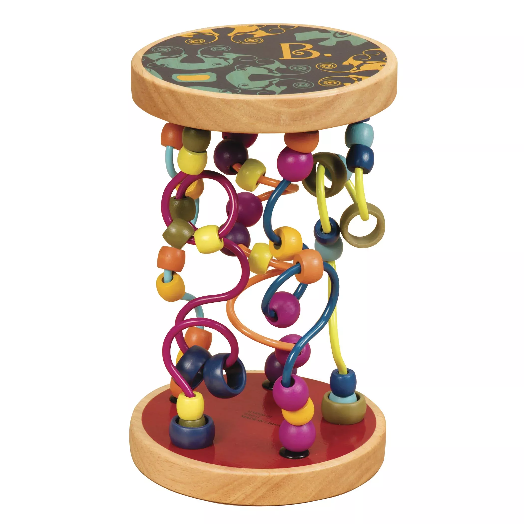 B. toys Loopty Loo Bead Maze Wooden Toy Multicolor Medium 47 Beads