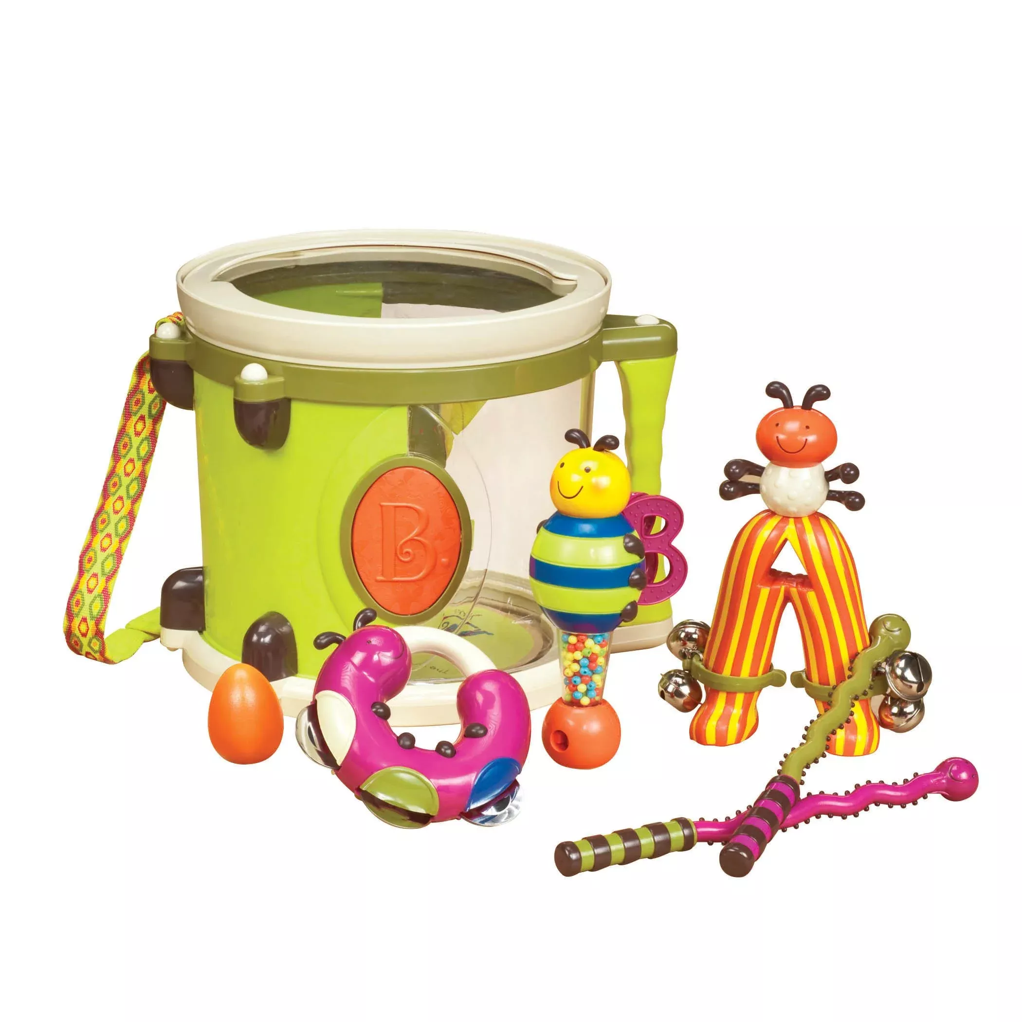 B. toys Parum Pum Pum 7-Piece Musical Instruments Set Multicolor