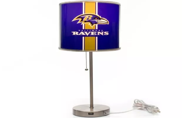 Baltimore Ravens Chrome Lamp For Sale – Game Room Gorilla