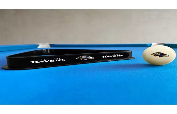 Baltimore Ravens Plastic 8-Ball Rack For Sale – Game Room Gorilla