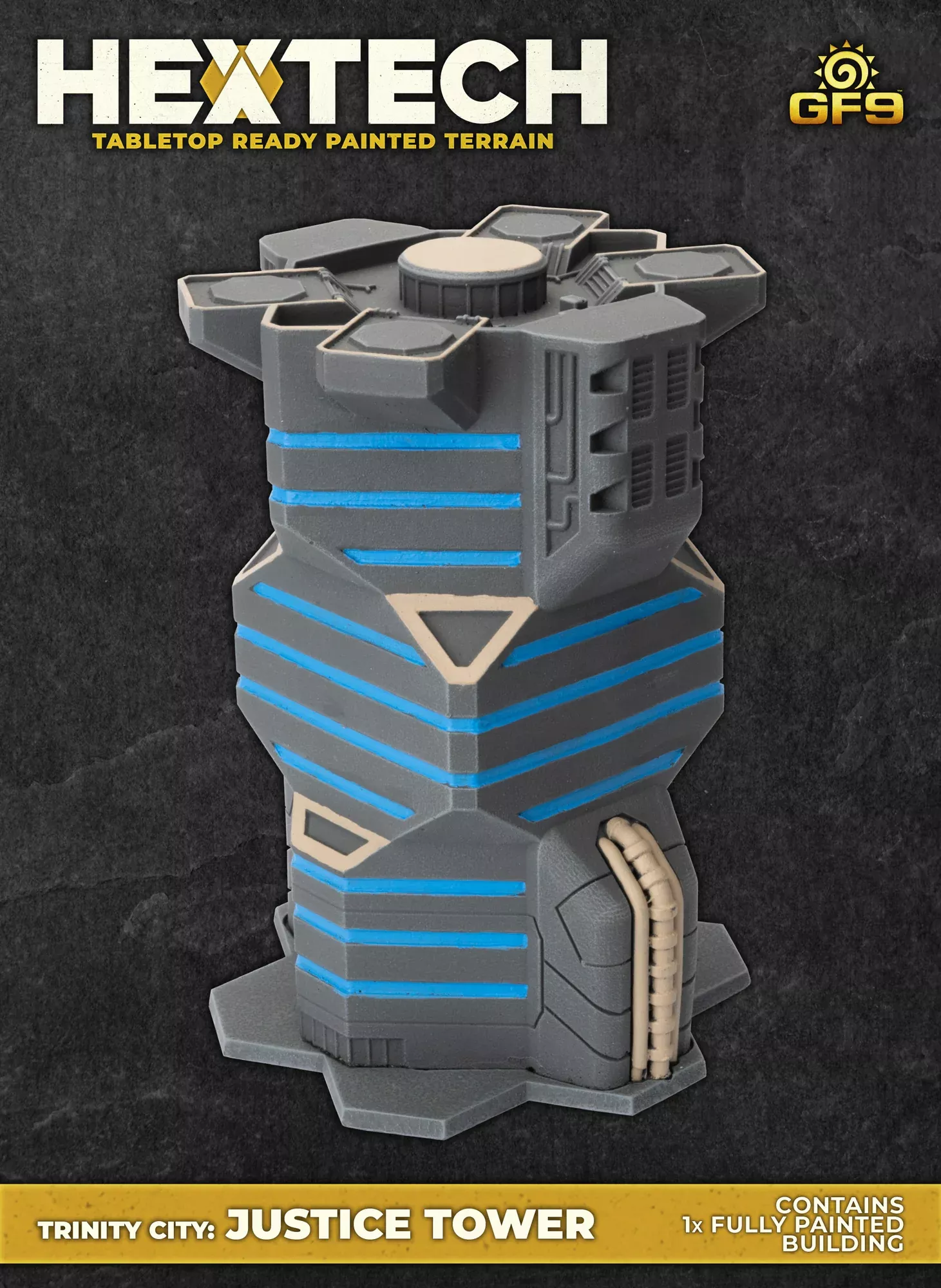 Battletech Terrain: HEXTECH Trinity City Justice Tower