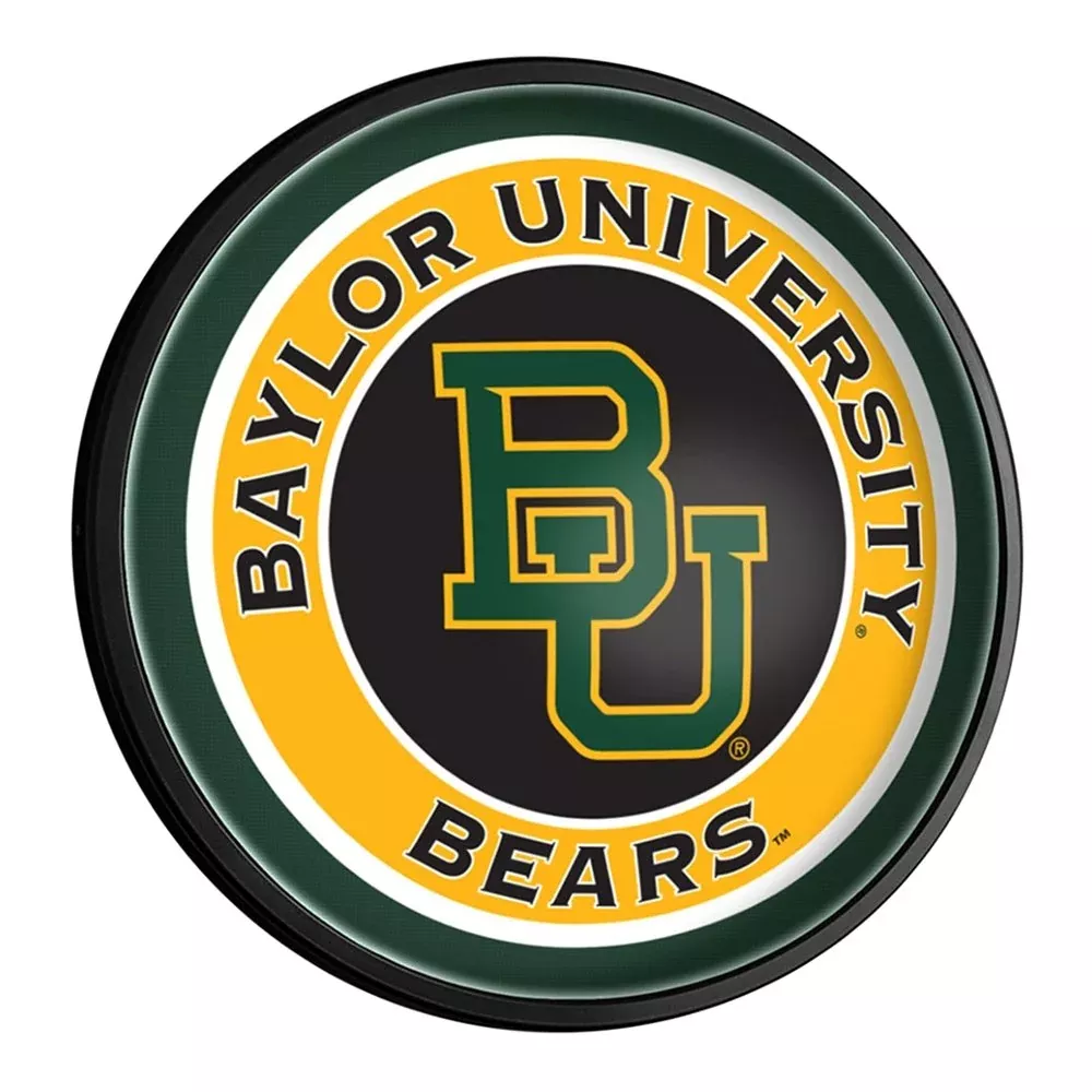 Baylor Bears: Round Slimline Lighted Wall Sign