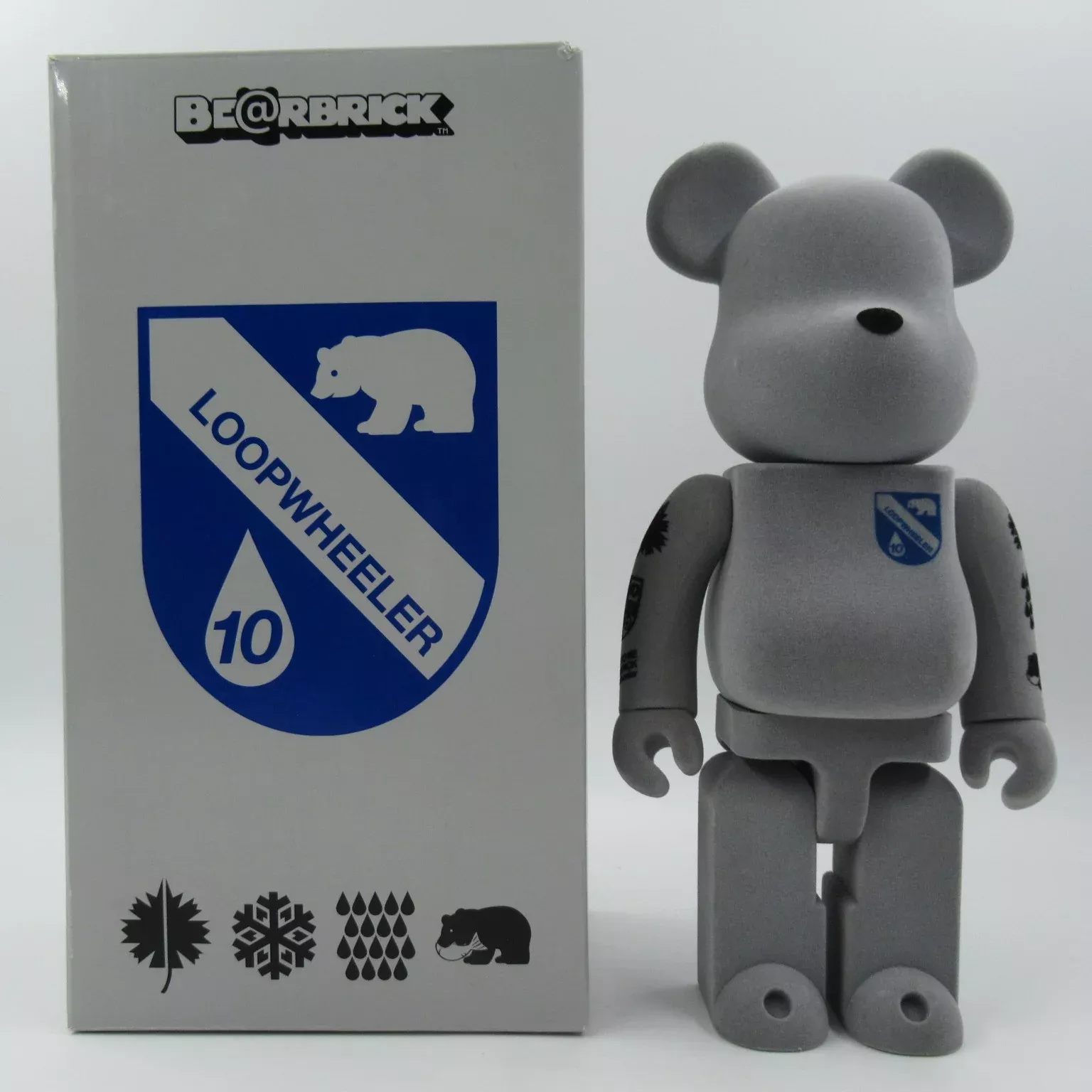 BEARBRICK Loopwheeler 400% - Medicom Toy (2009) Flocked Be@rbrick Art