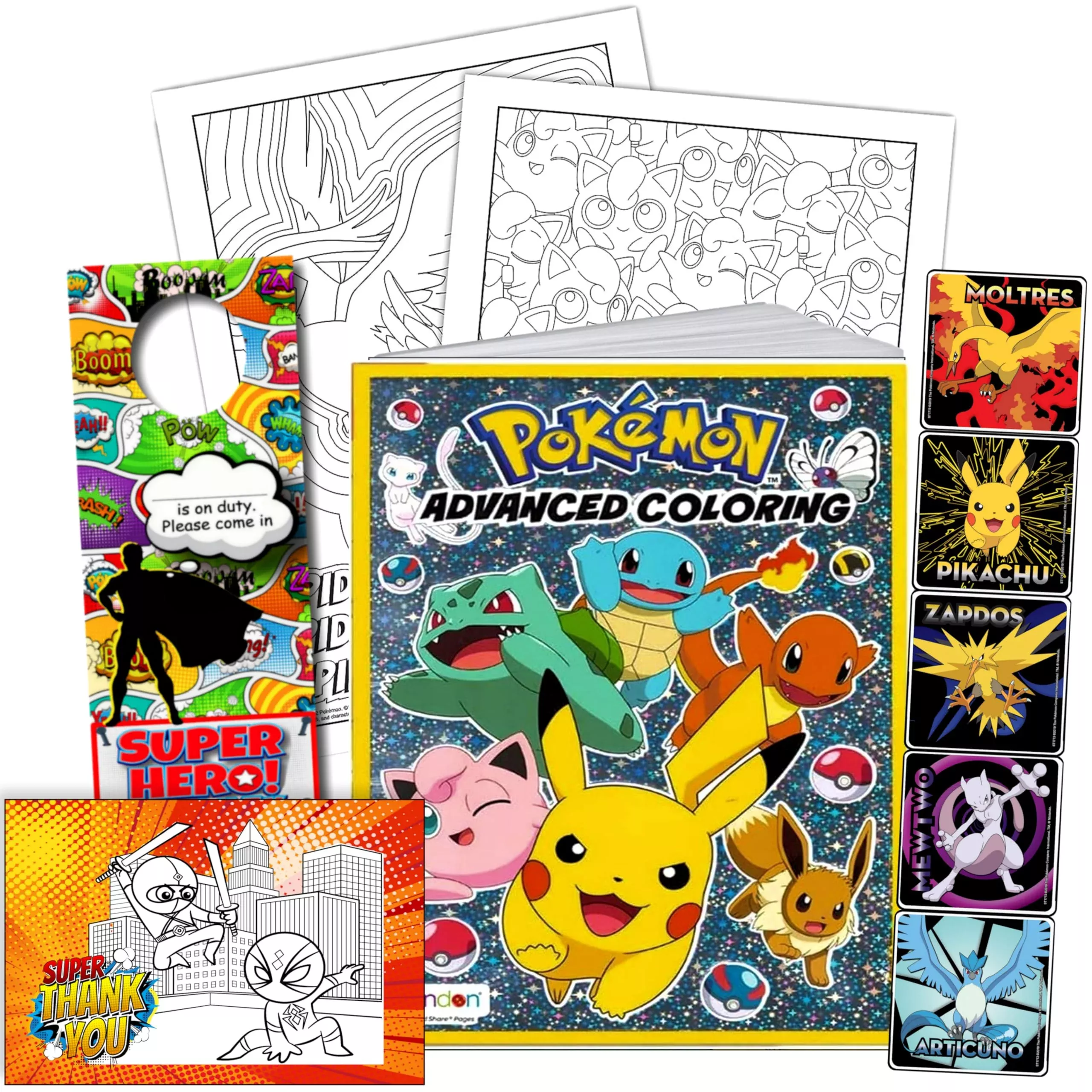 Bendon Pokemon Advanced Coloring Activity Set 8.5 x 10 inches POKE-MAN