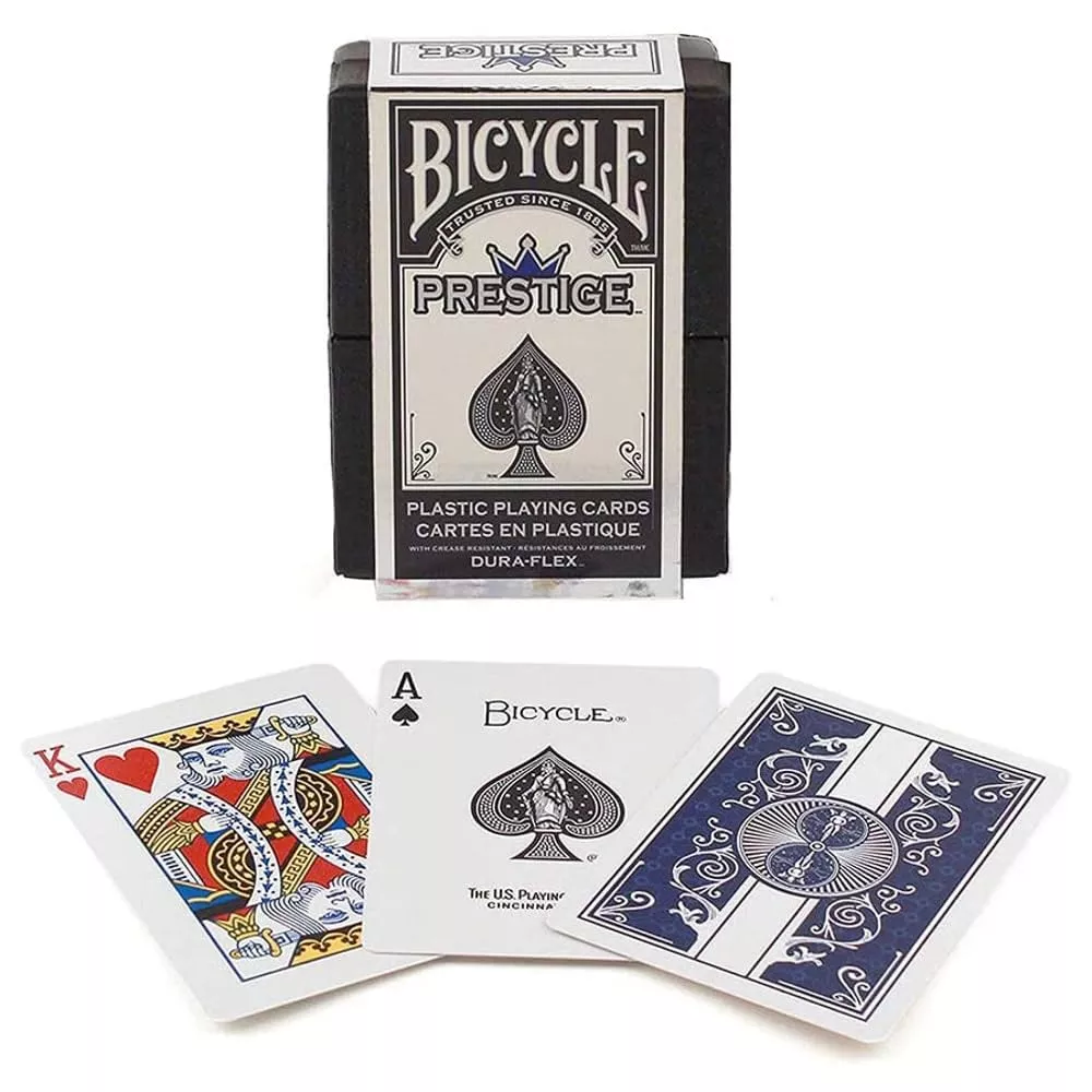 Bicycle Prestige Plastic Playing Cards - Waterproof, Black, 100% Plastic