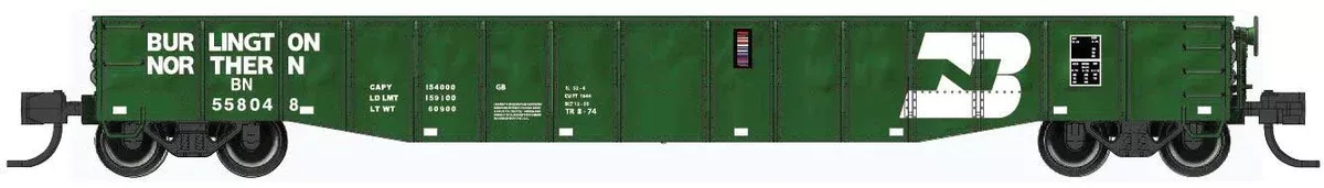 Bluford Shops N Scale Burlington Northern #558048 52'6" Lightly Dented