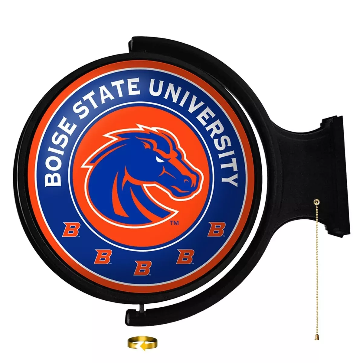 Boise State Broncos: Orange - Original Round Rotating Lighted Wall Sign