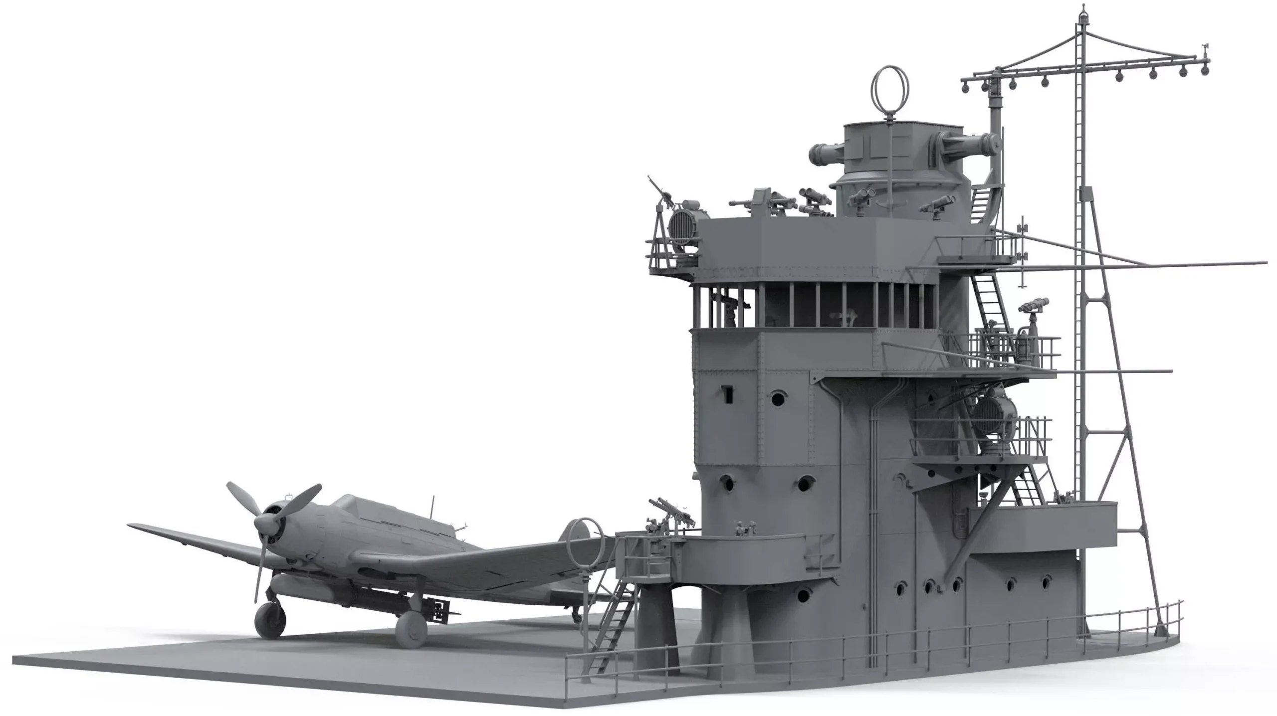 Border Model: 1/35 Akagi Bridge w/ Flight Deck and Nakajima B5N2 Kate