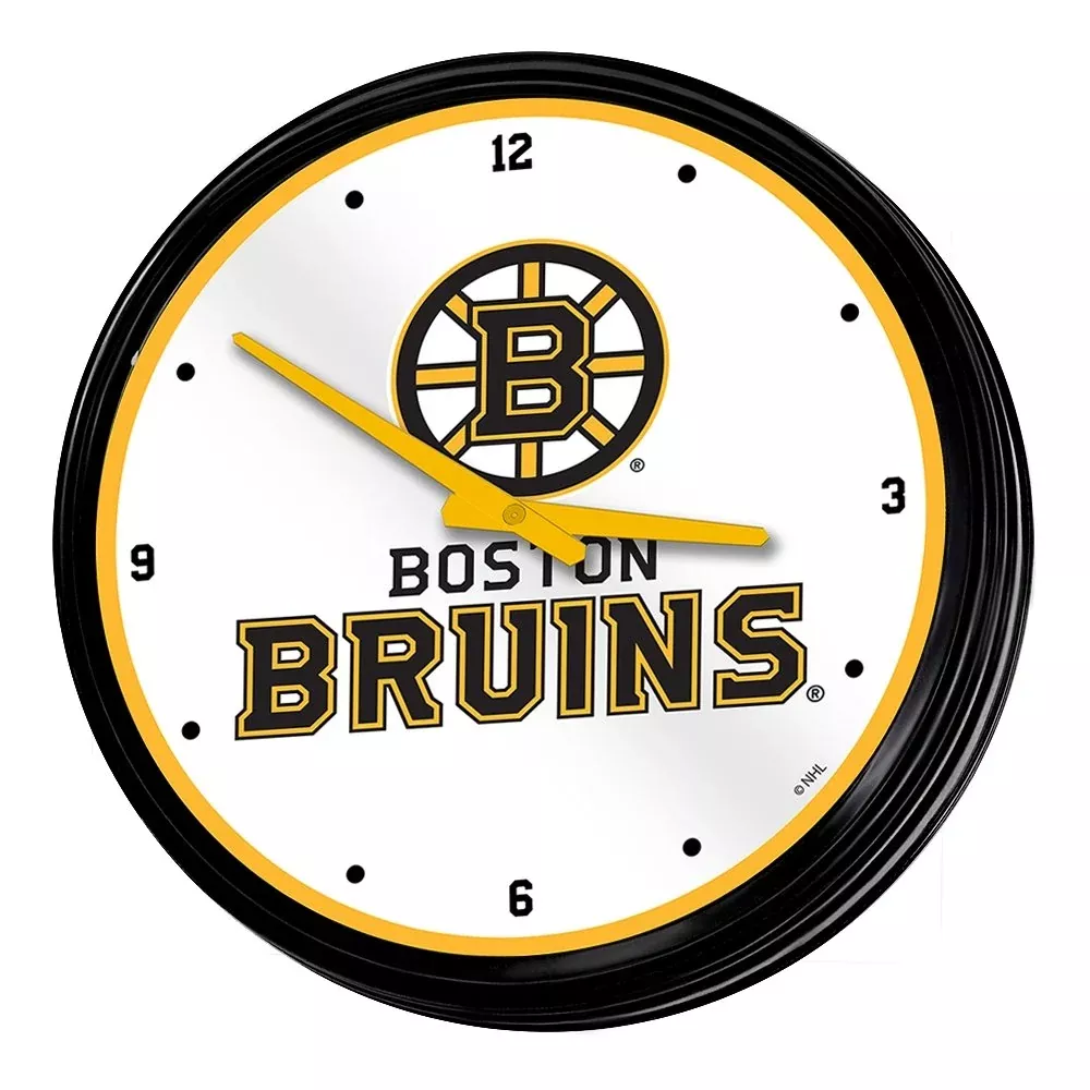 Boston Bruins: Retro Lighted Wall Clock