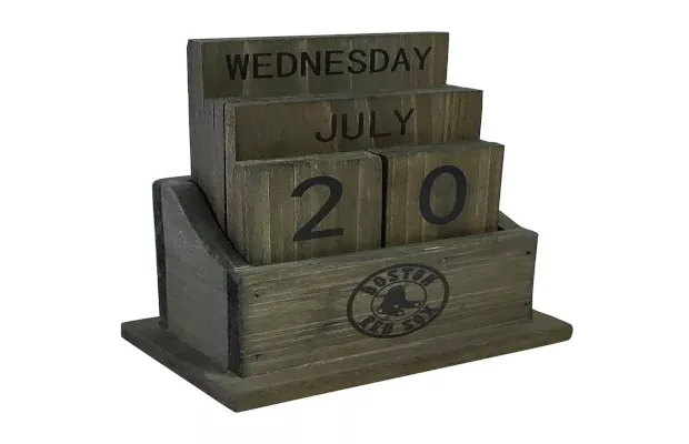 Boston Red Sox Wood Block Calendar For Sale – Game Room Gorilla