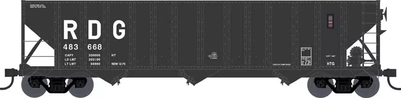 Bowser 43236 HO Scale 100 Ton 3-Bay Hopper Reading RDG 483912