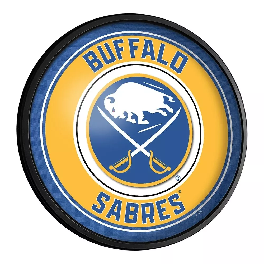 Buffalo Sabres: Round Slimline Lighted Wall Sign