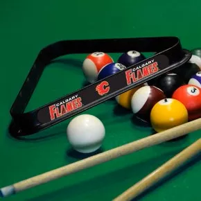 Calgary Flames Leafs Plastic 8-Ball Rack