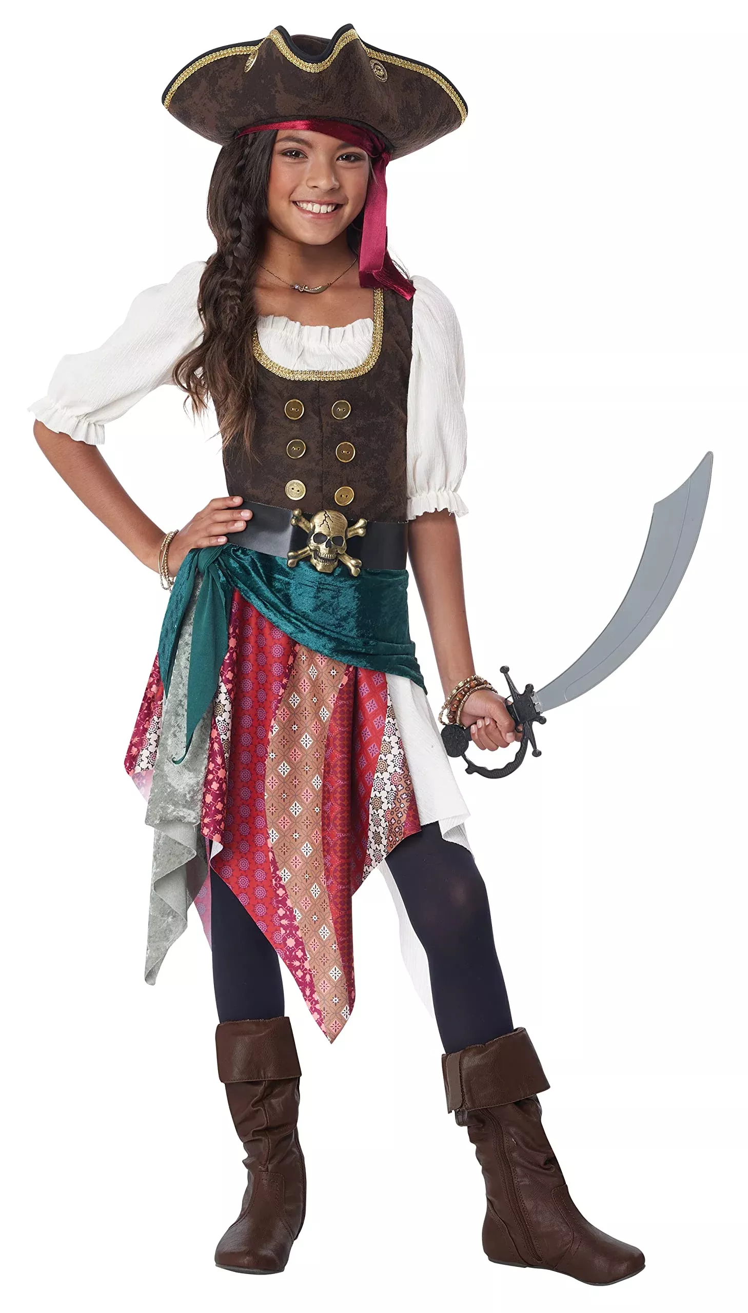 California Costumes Boho Pirate Costume Child Large Multi 10-12