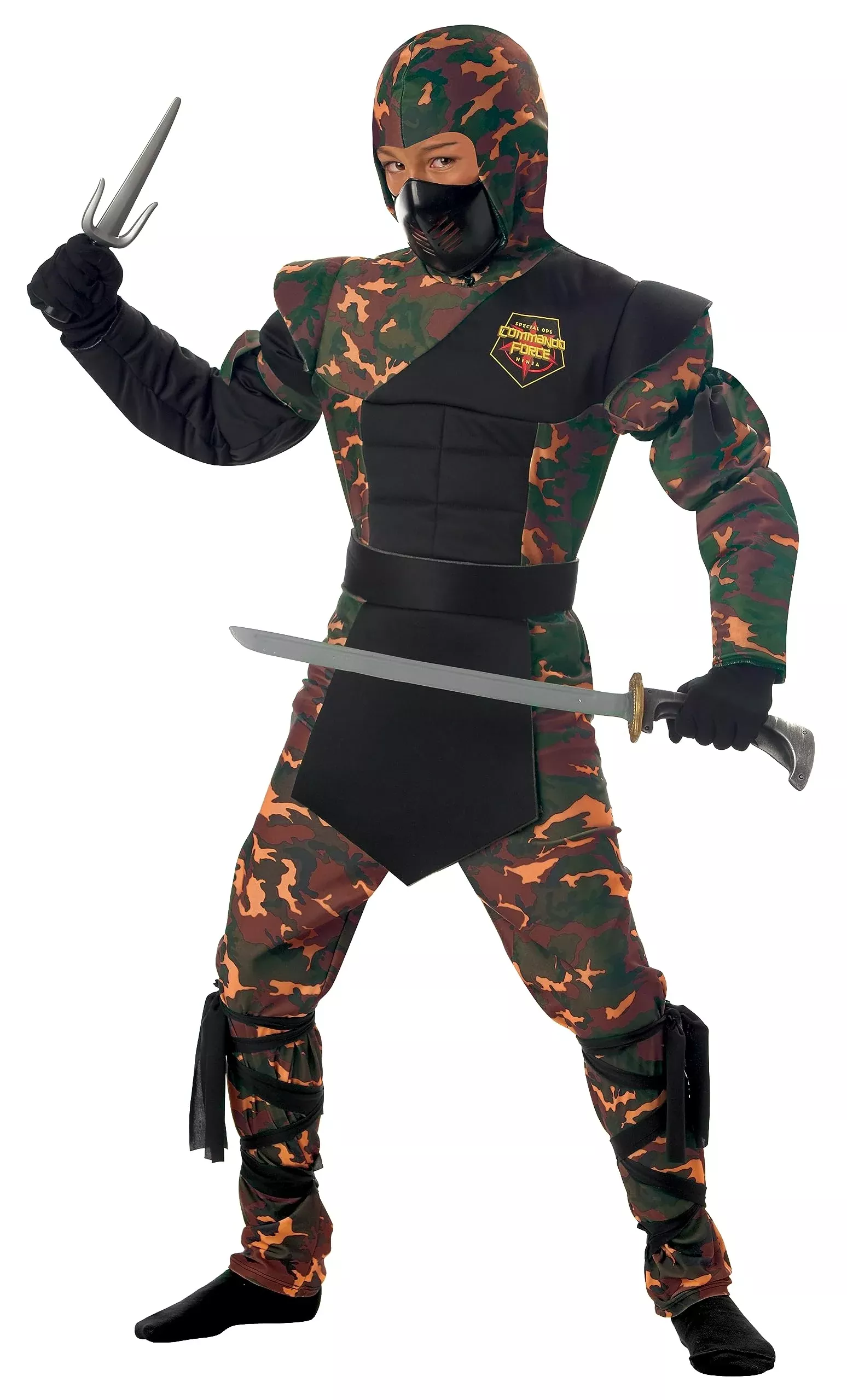 California Costumes Special Ops Ninja Costume Medium Green/Brown