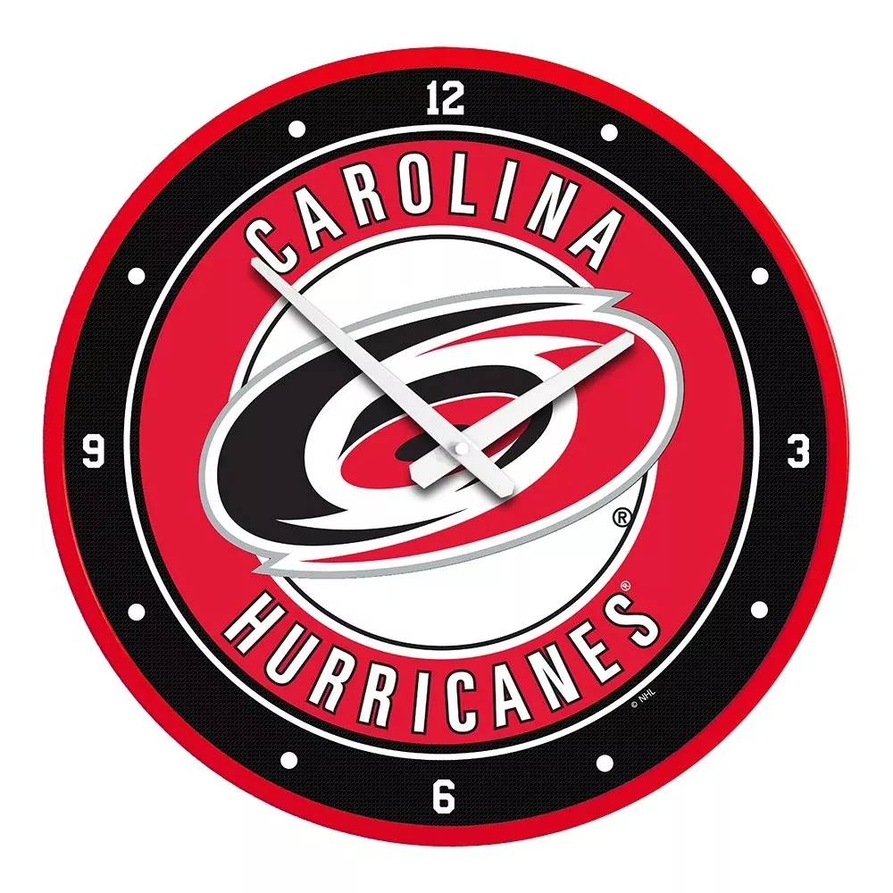 Carolina Hurricanes: Modern Disc Wall Clock
