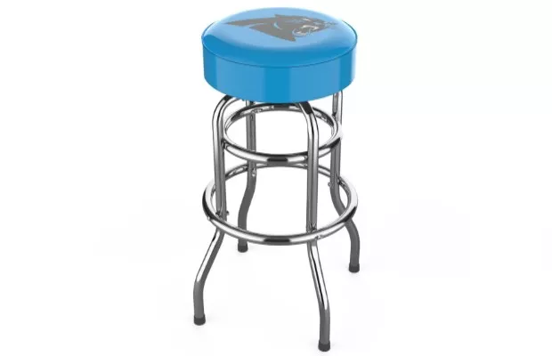 Carolina Panthers Chrome Bar Stool For Sale – Game Room Gorilla