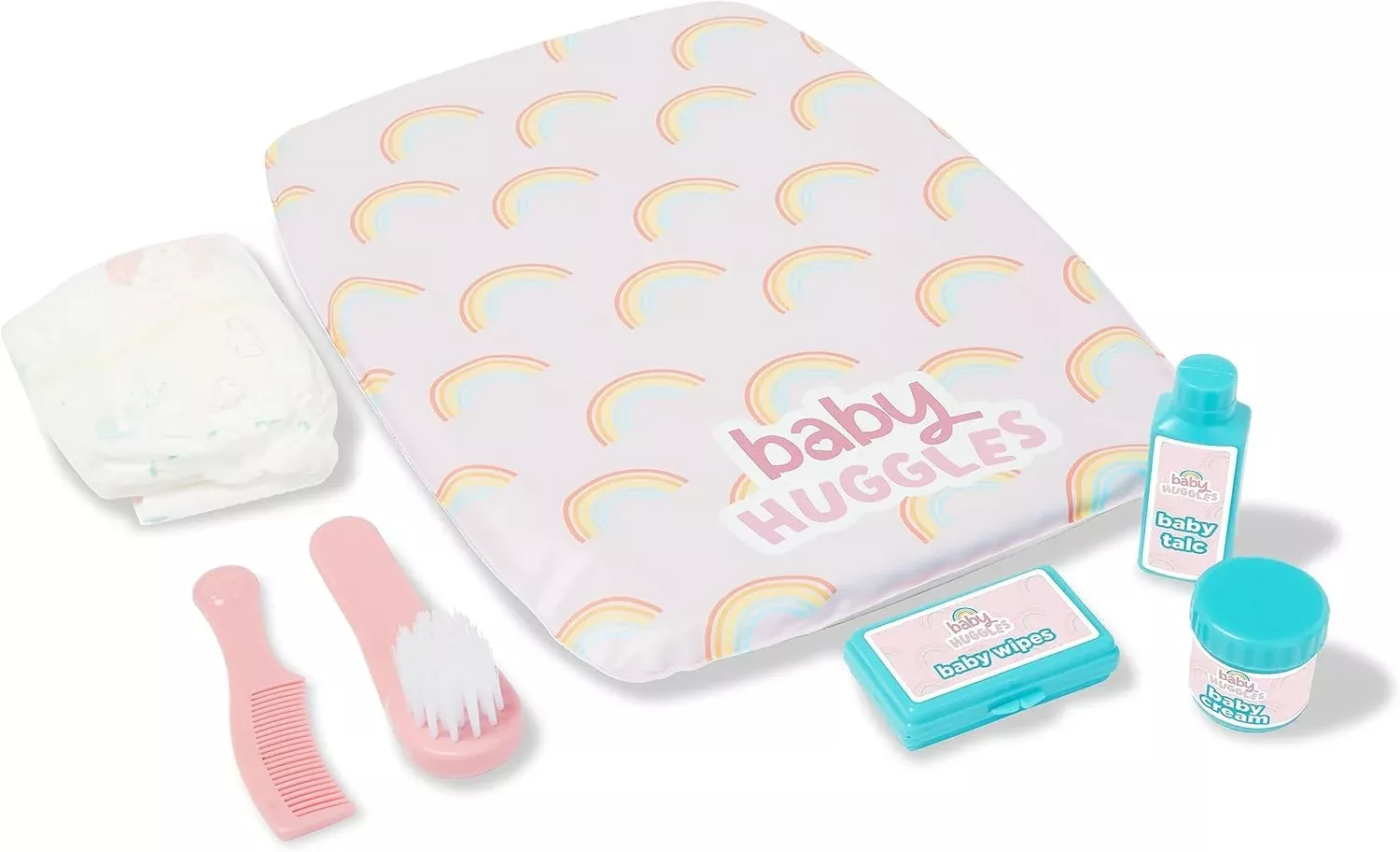 Casdon Changing Mat Set for 46cm Dolls - Pink/White Care Kit