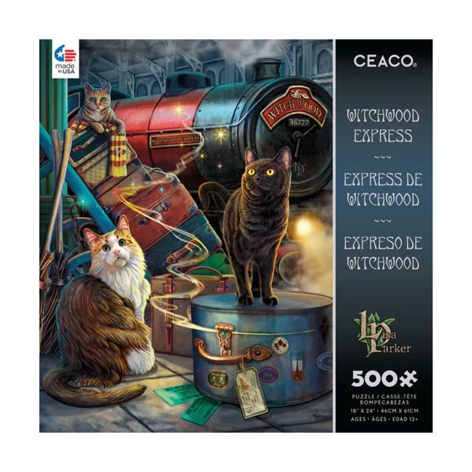 CEACO 500-Piece Jigsaw Puzzle Multicolor 24 x 18 Made in USA