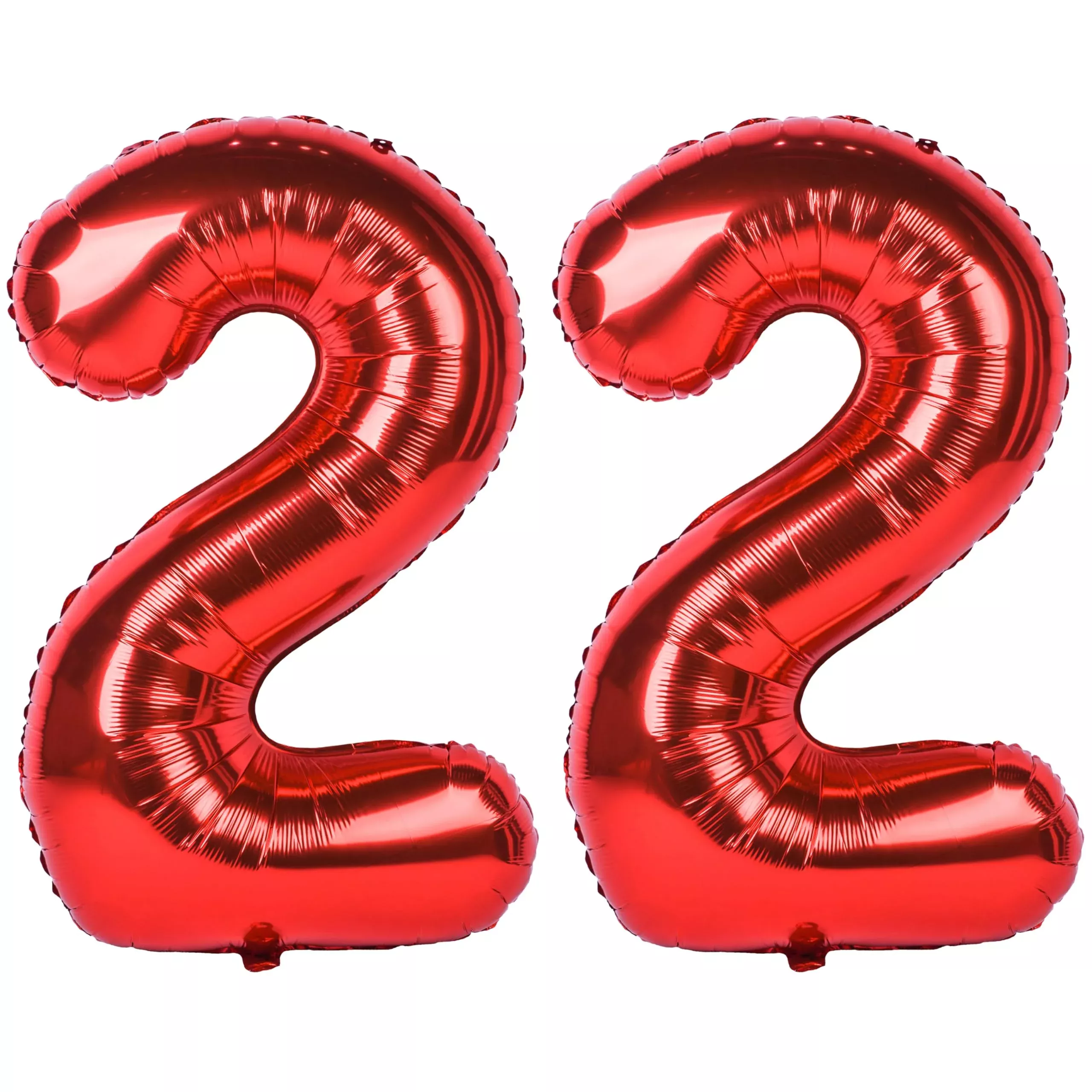CHANGZHONG Red Number Balloon 22" Mylar Foil for Party Decorations