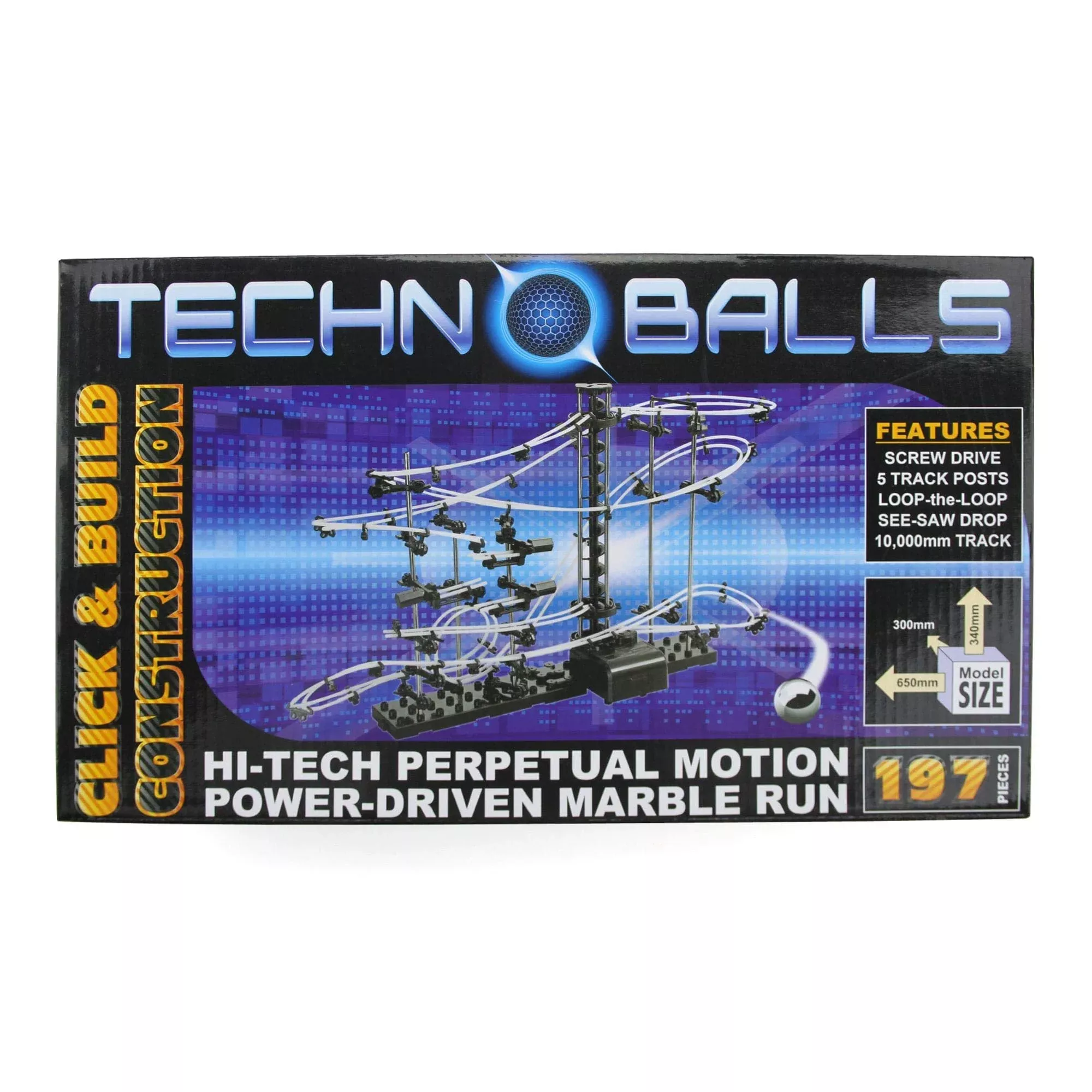 Cheatwell Games Perpetual Motion Marble Run STEM Kit with Archimedes Screw