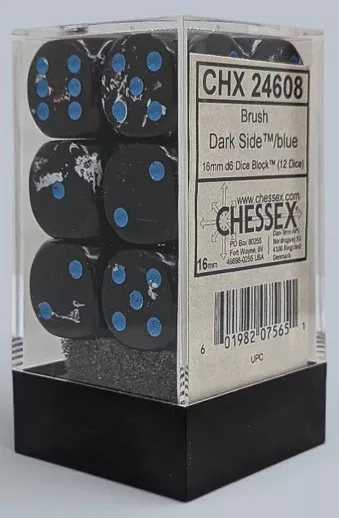 Chessex Dice: Dark Side Blue 12D6
