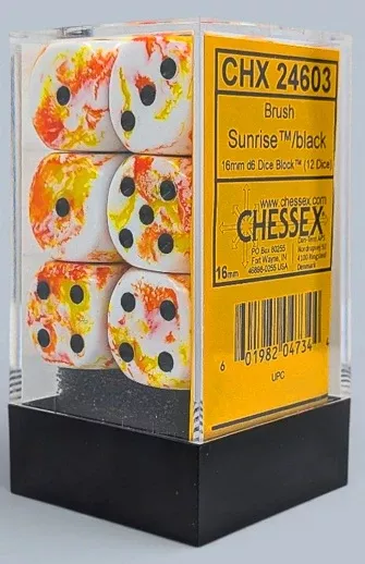Chessex Dice: Sunrise Black 12D6