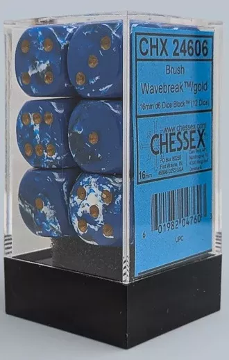 Chessex Dice: Wavebreaker Gold 12D6