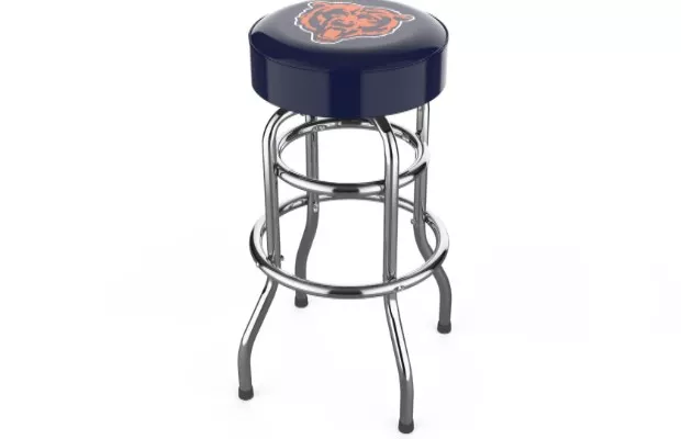 Chicago Bears Chrome Bar Stool For Sale – Game Room Gorilla