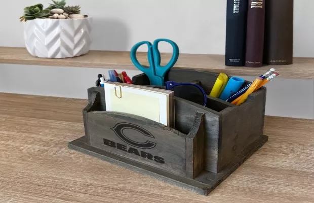 Chicago Bears Rustic Desk Organizer For Sale – Game Room Gorilla