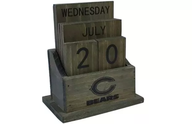 Chicago Bears Wood Block Calendar For Sale – Game Room Gorilla